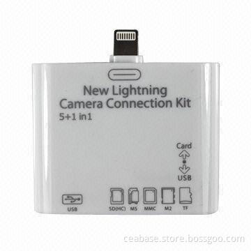 Multicard Reader for iPad 4/Mini, Read U-flash, SD/ TF Card, with USB Port